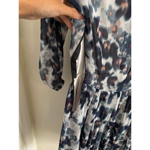 Urban Outfitters Dress Women's 0 Kimchi Blue Floral Mini Sheer Back Cut Out - Picture 7 of 10